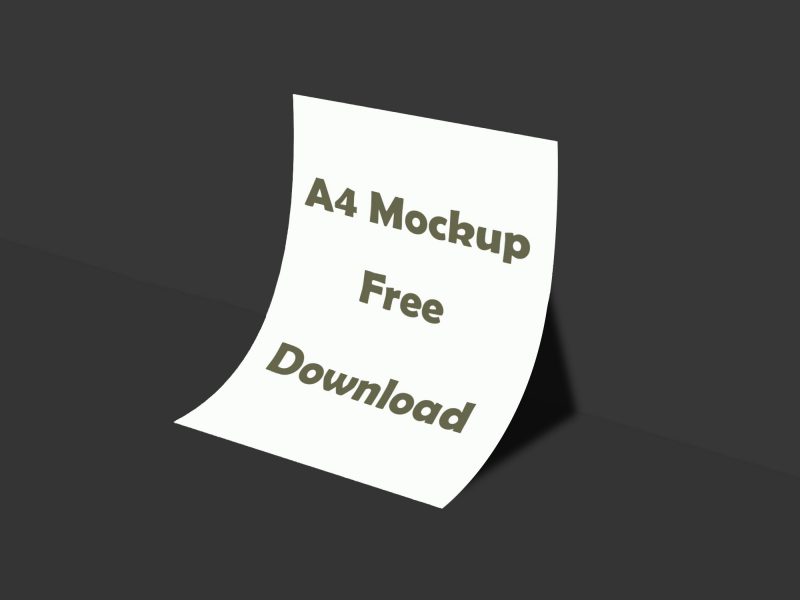 Download Realistic A4 Paper Mockup PSD Free Download - Graphic Cloud