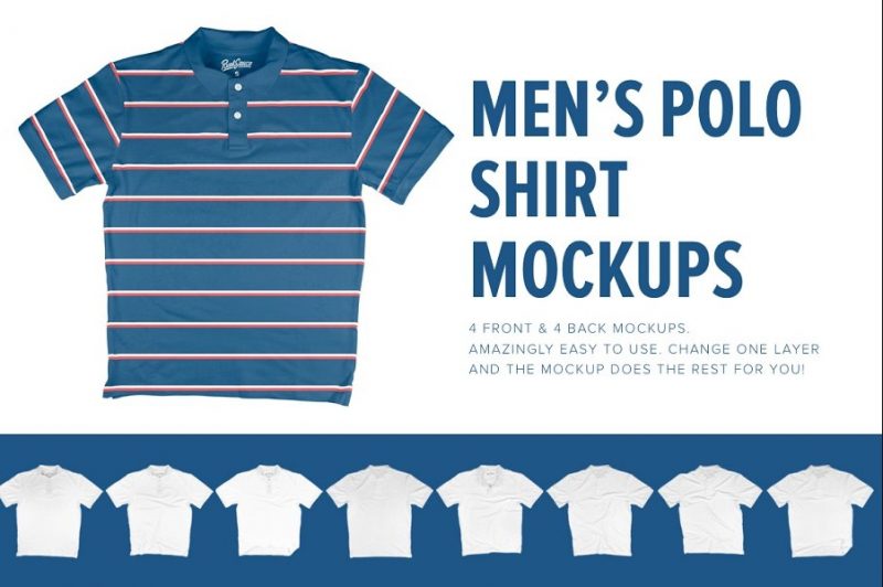 Easy Changeable Polo Shirt Mockup