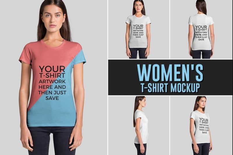 Editable Womens T Shirt Mockup