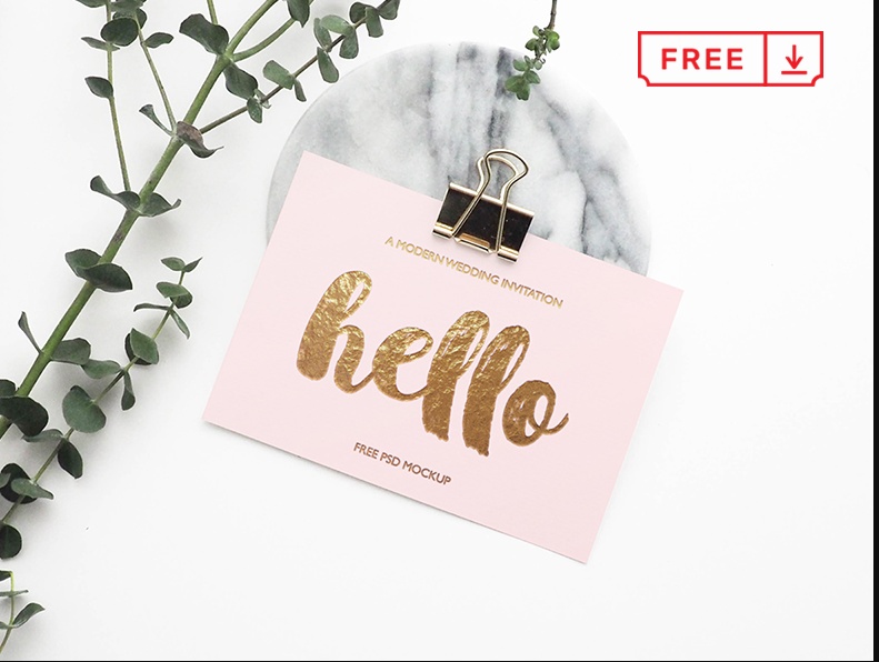 Free Greeting Card Mockup Packaging