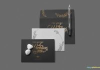 Elegant Wedding Invitation Mockup PSD