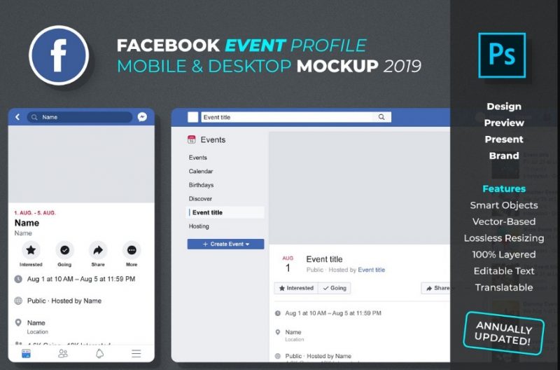 Facebook Event Page Mockup 
