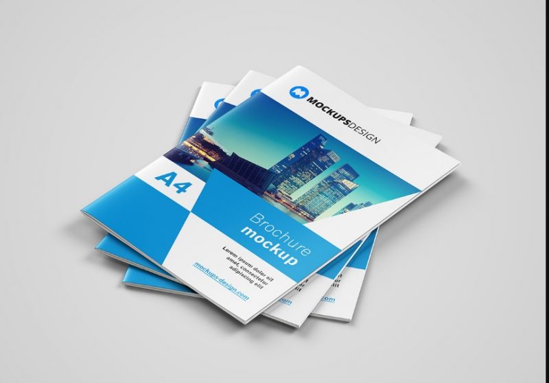 Free A4 Brochure Mockup PSD