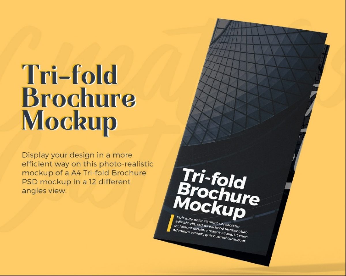 25 Free Tri Fold Brochure Psd Mockups Utemplates