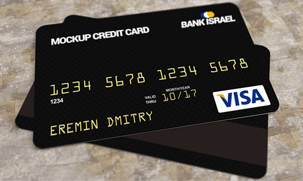 Free Credit Card Mockup PSD