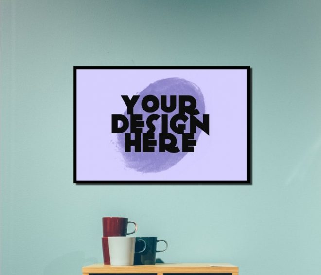 7+ Horizontal Poster Mockup PSD for Presentation Graphic Cloud