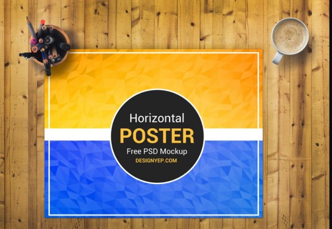 Download 7+ Horizontal Poster Mockup PSD for Presentation - Graphic ...