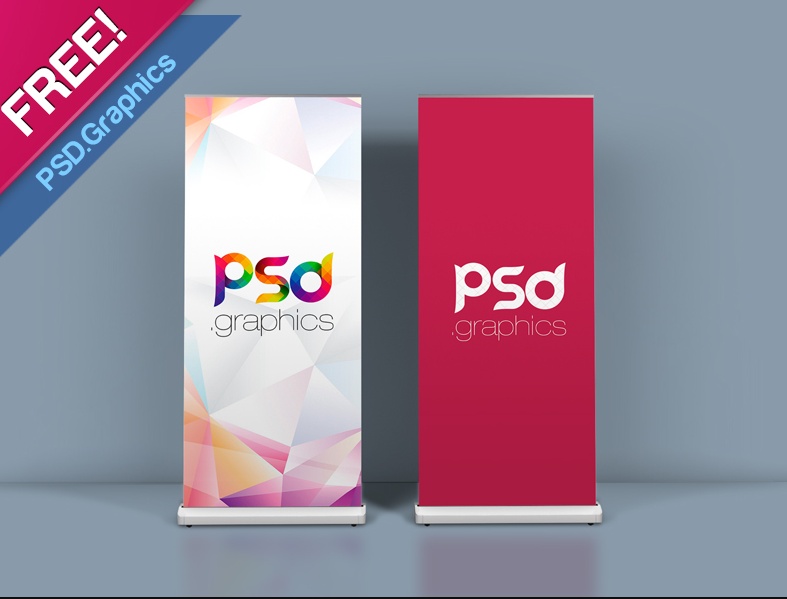 Free Roll Up Banner Mockup Template