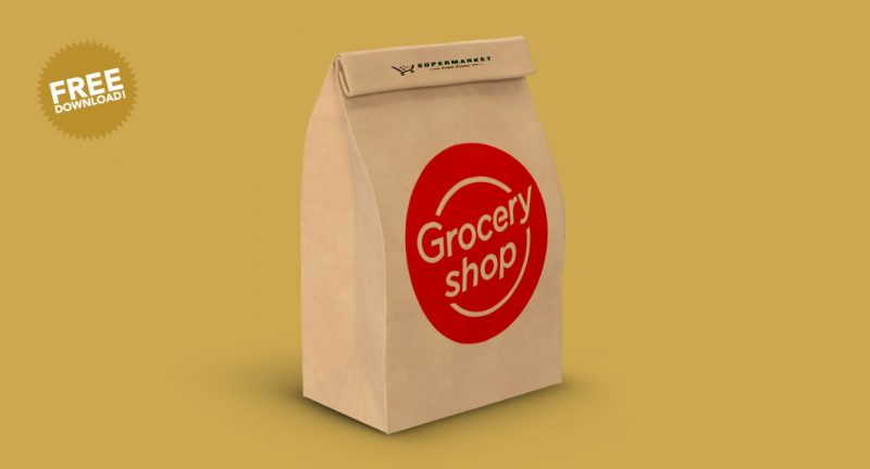 Download Grocery Bag Mockup PSD Free Download - Graphic Cloud