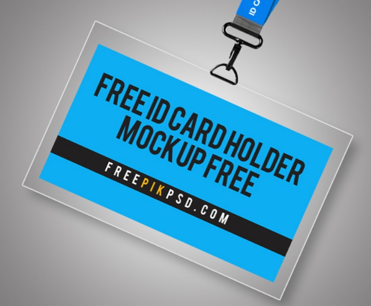 ID Card Badge Mockup PSD Free