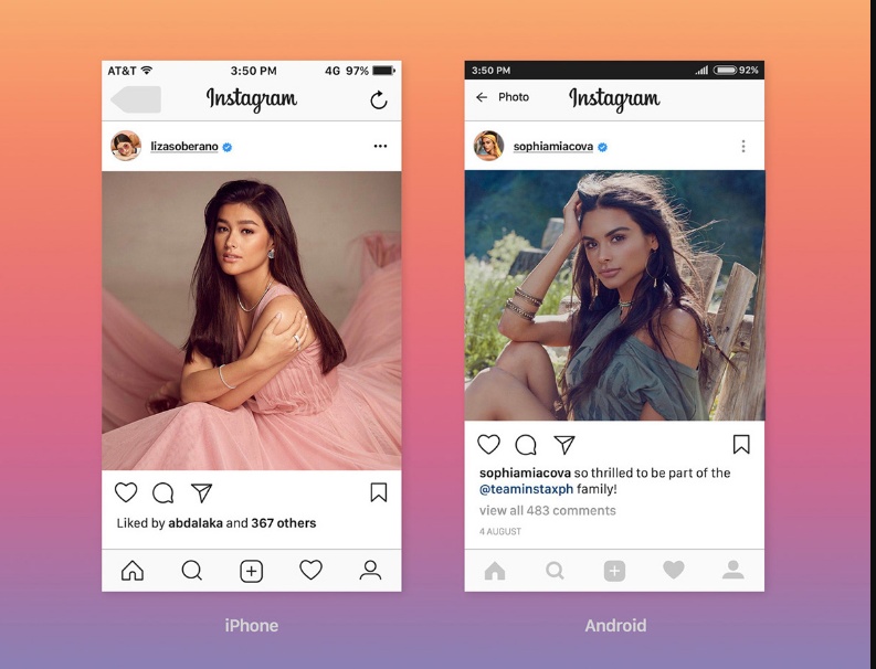 Instagram Feed Screen Mockup