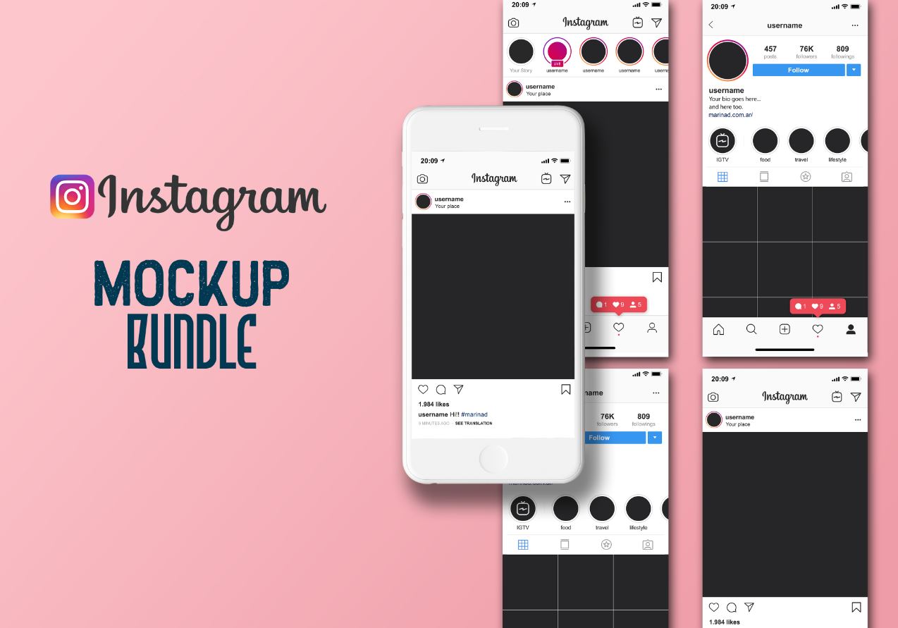 Instagram Mockup Psd Template 41 Free Updated Graphic Cloud