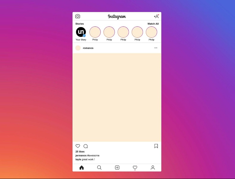 Instagram Post Mockup PSD