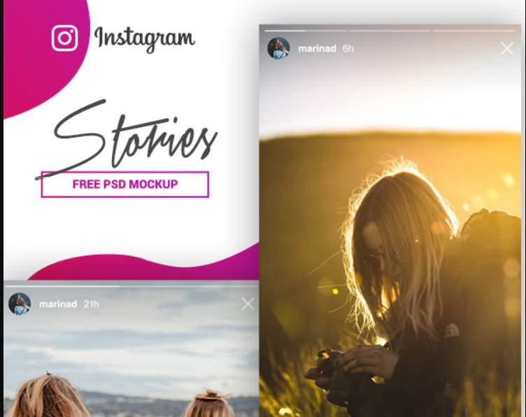 Instagram stories Mockup PSD