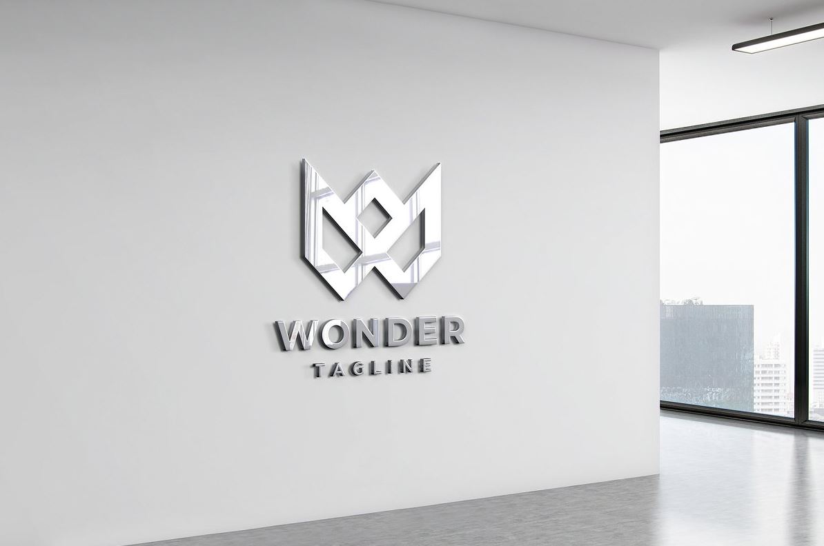 3d glass window logo mockup psd free download