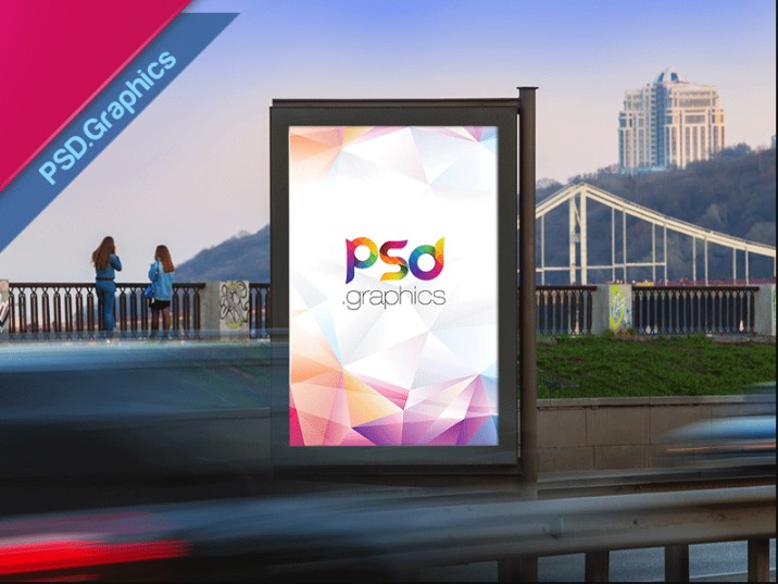 Outdoor Advertising Poster Mockup free