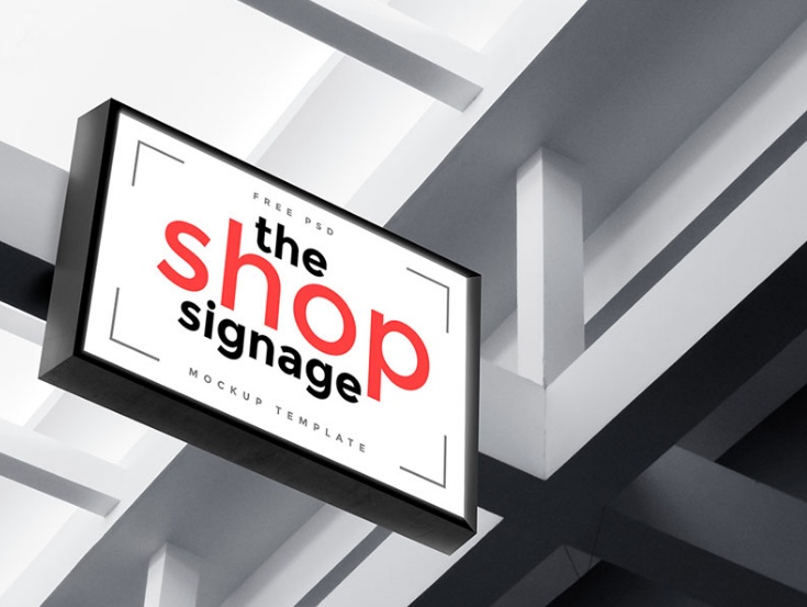 15+ Store Sign Mockup PSD Free Download for Branding