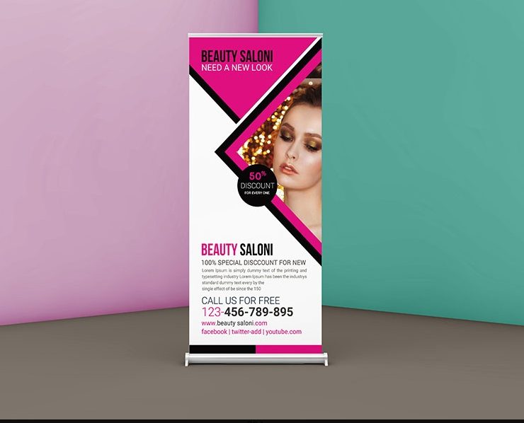 11+ Roll Up Banner Mockup PSD Free for Advertising