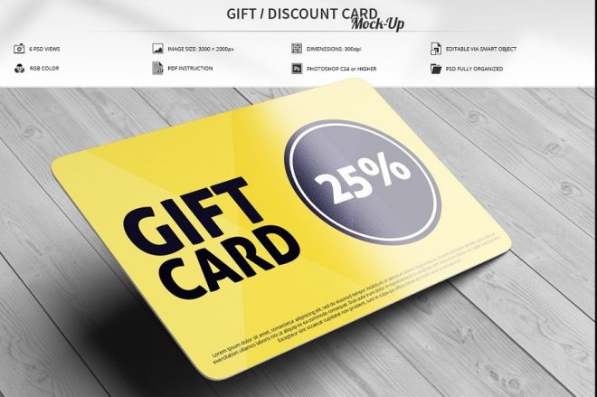 14 + Gift Card Mockup PSD Free (Updated) - Graphic Cloud