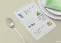 Restaurant Menu Card Mockup Free