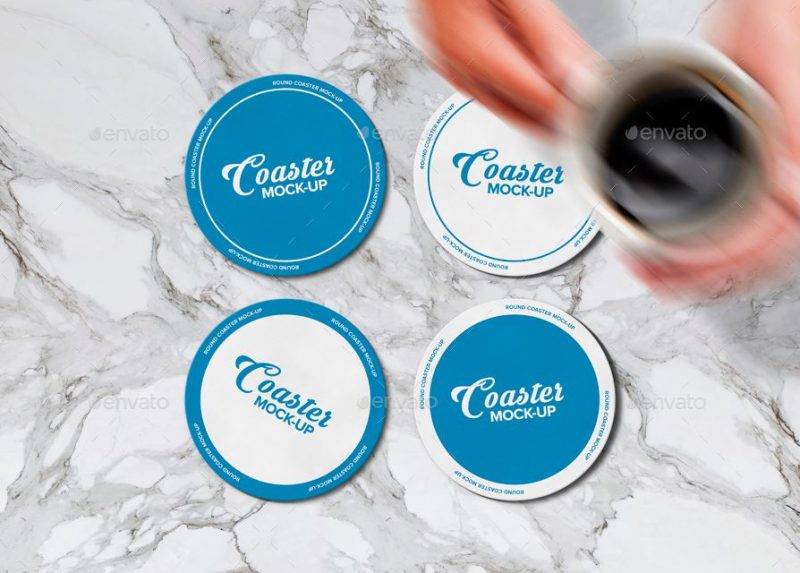 Download 33+ Best Coaster Mockup PSD for Branding (2020) - Graphic Cloud