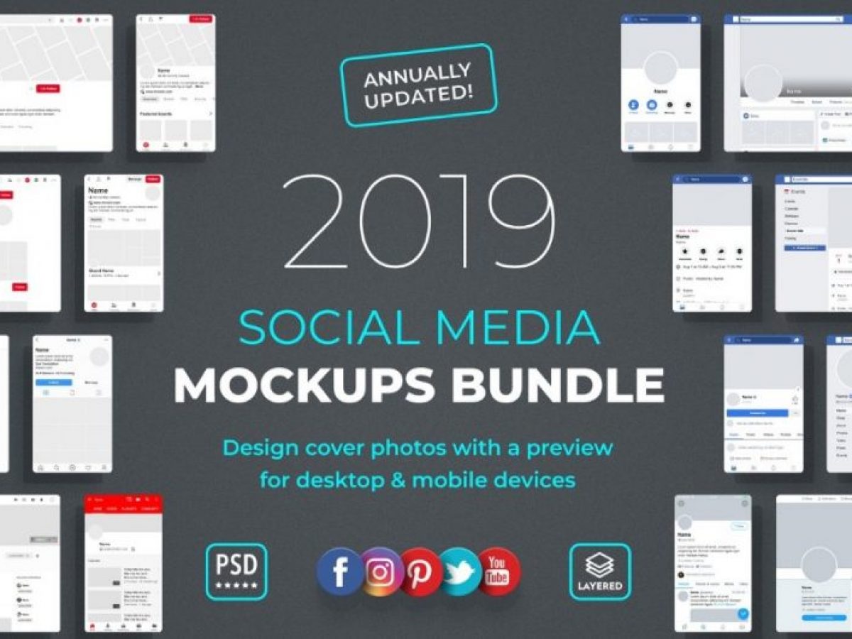 Download 21 Social Media Mockup Psd Free Download Graphic Cloud PSD Mockup Templates