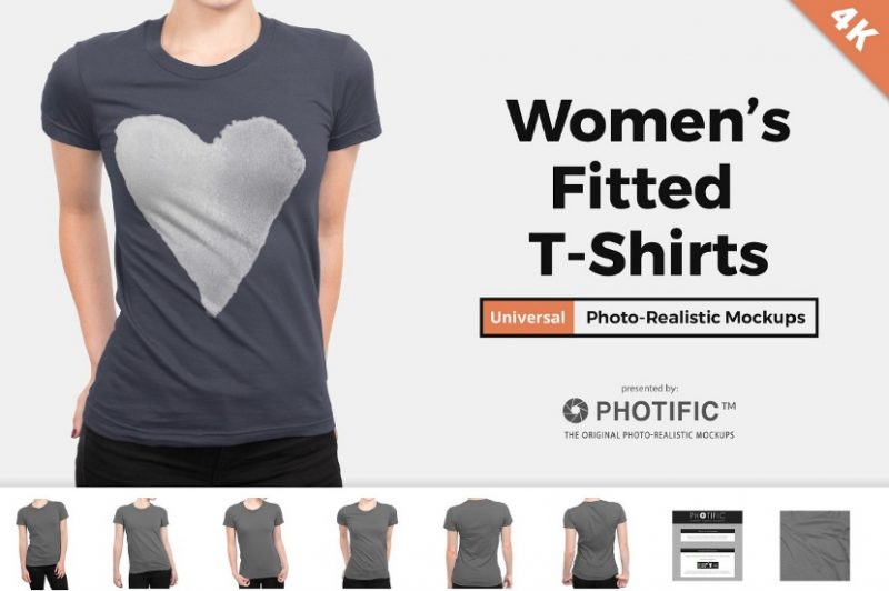 Women's Tight T Shirt Mockup PSD