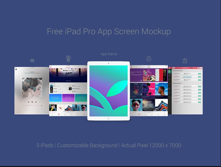 iPad Pro App Screen Mockup
