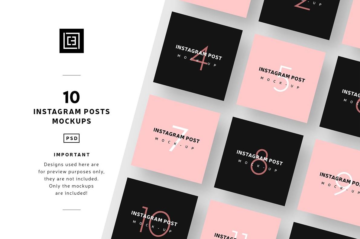 Download Instagram Mockup PSD Template (41+) Free Updated - Graphic Cloud