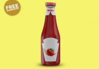 ketchup bottle mockup