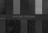 14 Black Leather Textures Pack