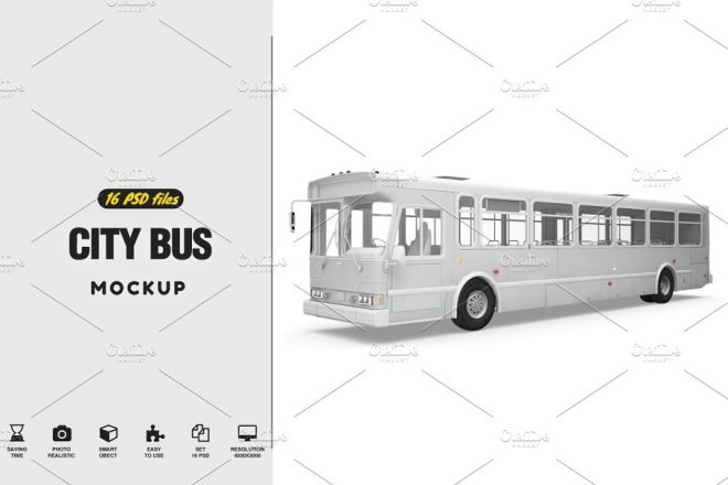 Download 11+ Bus Mockup PSD for Branding and AD - Graphic Cloud