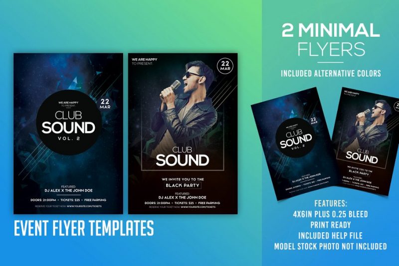2 Club Events Flyer Template