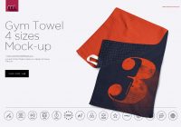 4 Sizes Towel Mockups