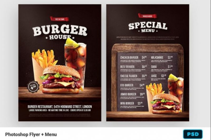 Burger Flyer and Menu