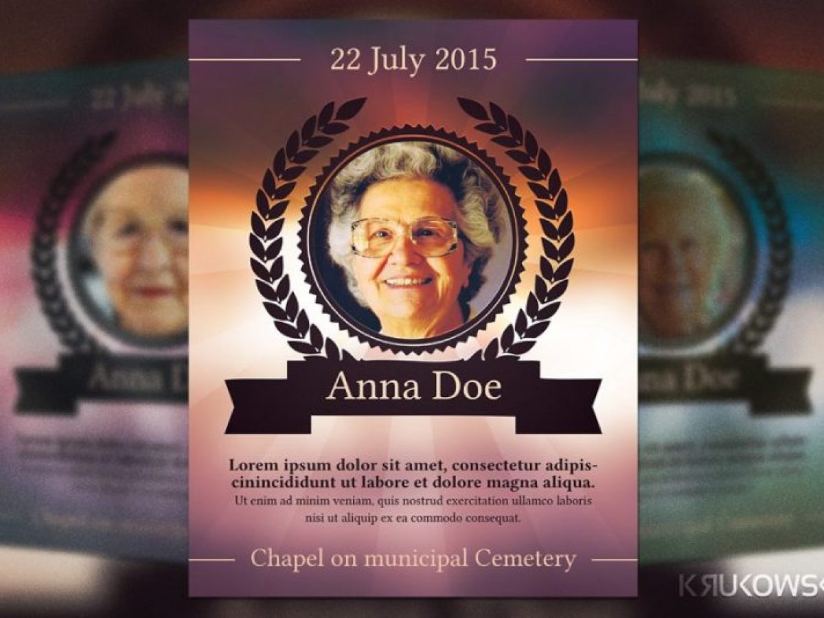 22+ Funeral Flyer Templates PSD & Ai Format - Graphic Cloud Pertaining To Funeral Flyer Template