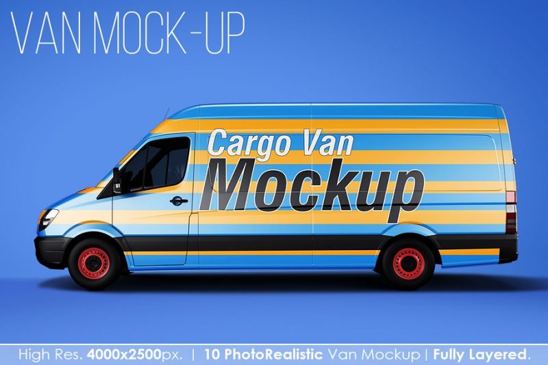 Cargo Van Mockup PSD