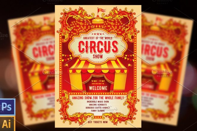 11+ Circus Flyer Template Psd And Ai Editable - Graphic Cloud