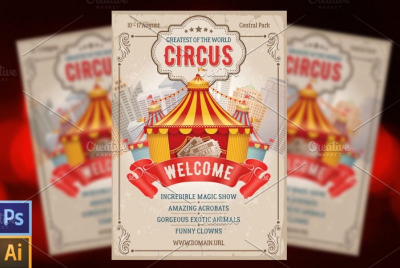 Circus Events Flyer Template