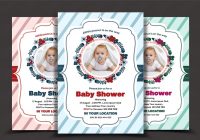 Clean Baby Shower Flyers Template