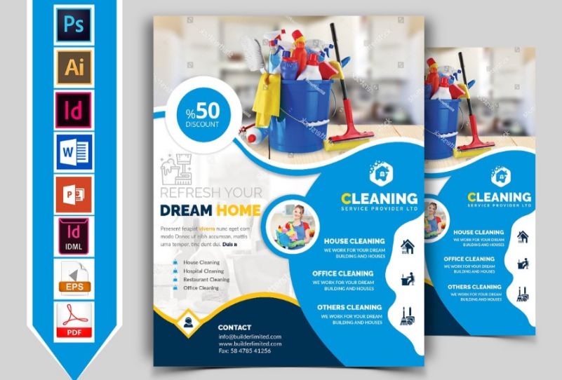 15 Editable Cleaning Flyer Templates PSD Ai And PDF Graphic Cloud