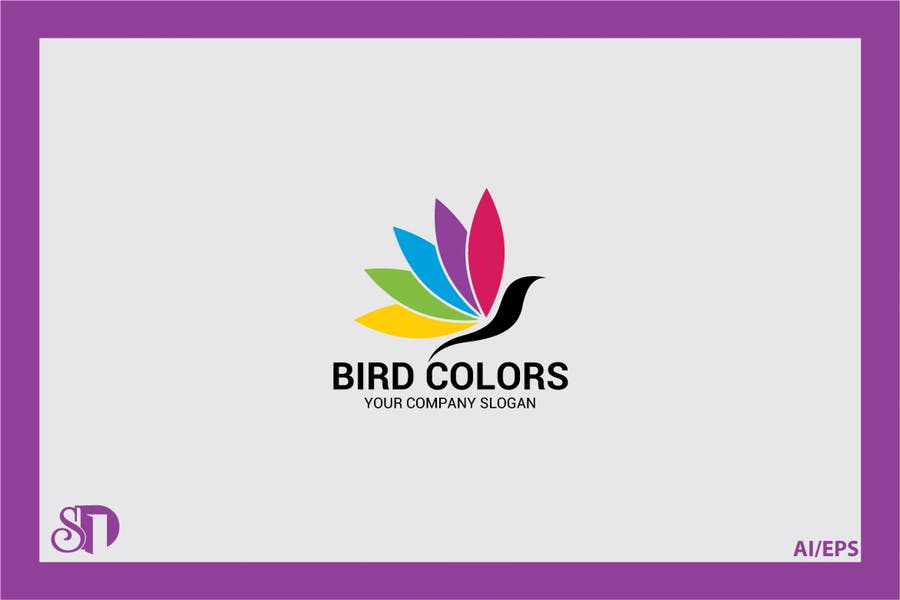 Colorful birds Logo Design