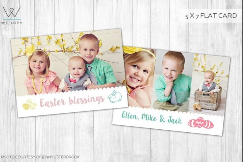 Easter Greetings Card Template