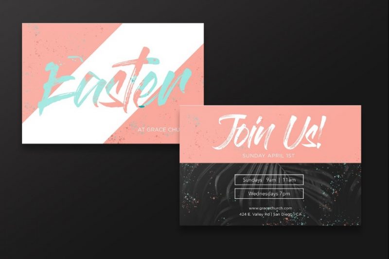 Easter Service Invitation Card