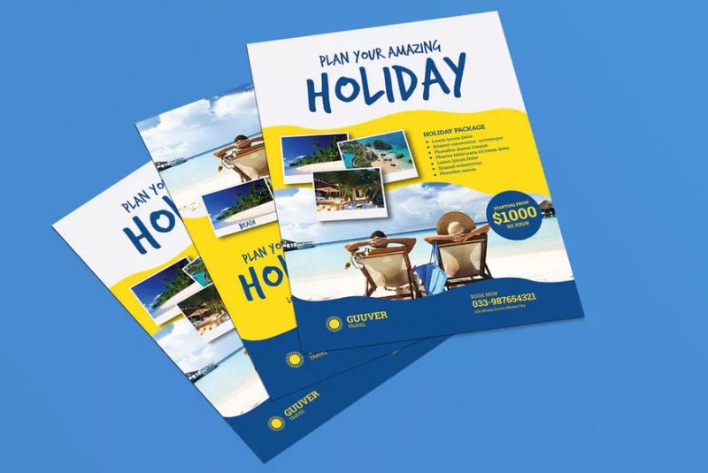 Editable Holiday Travel Flyers