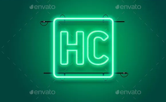 Editable Neon Logo Mockup