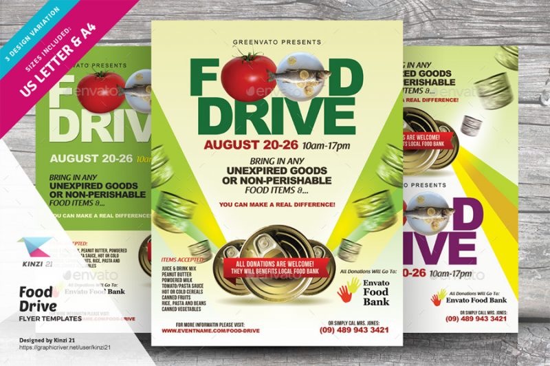 Food Drive Ad Flyer Template