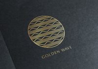 Golden Wave Logo Concept