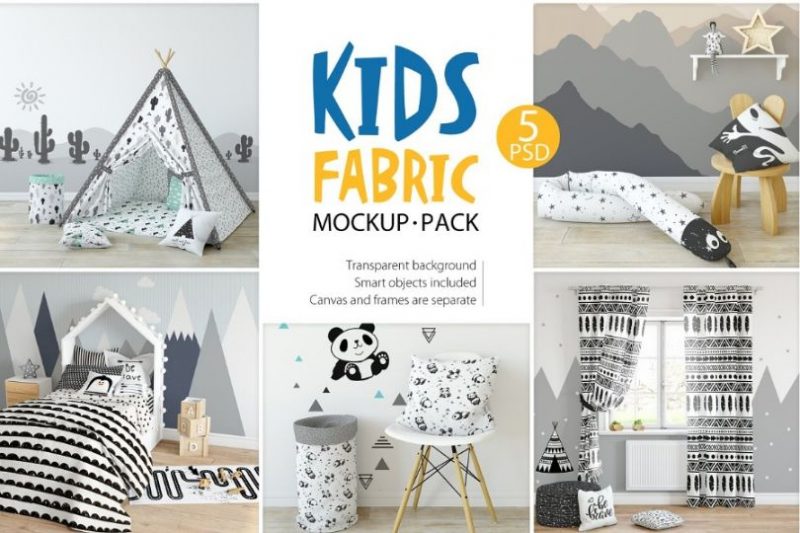 Kids Fabric Mockup