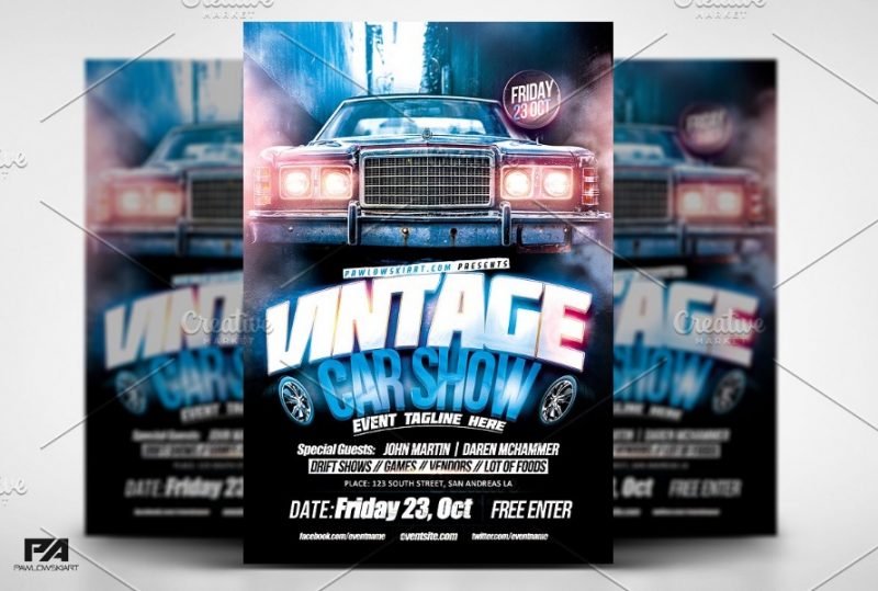 Layered Car Show Flyers